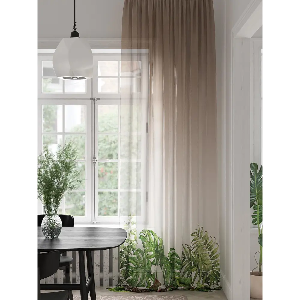 Фото Тюль на шторной ленте Helga Энортис 150x280 см цвет белый Фото Тюль на шторной ленте Helga Энортис 150x280 см цвет белый