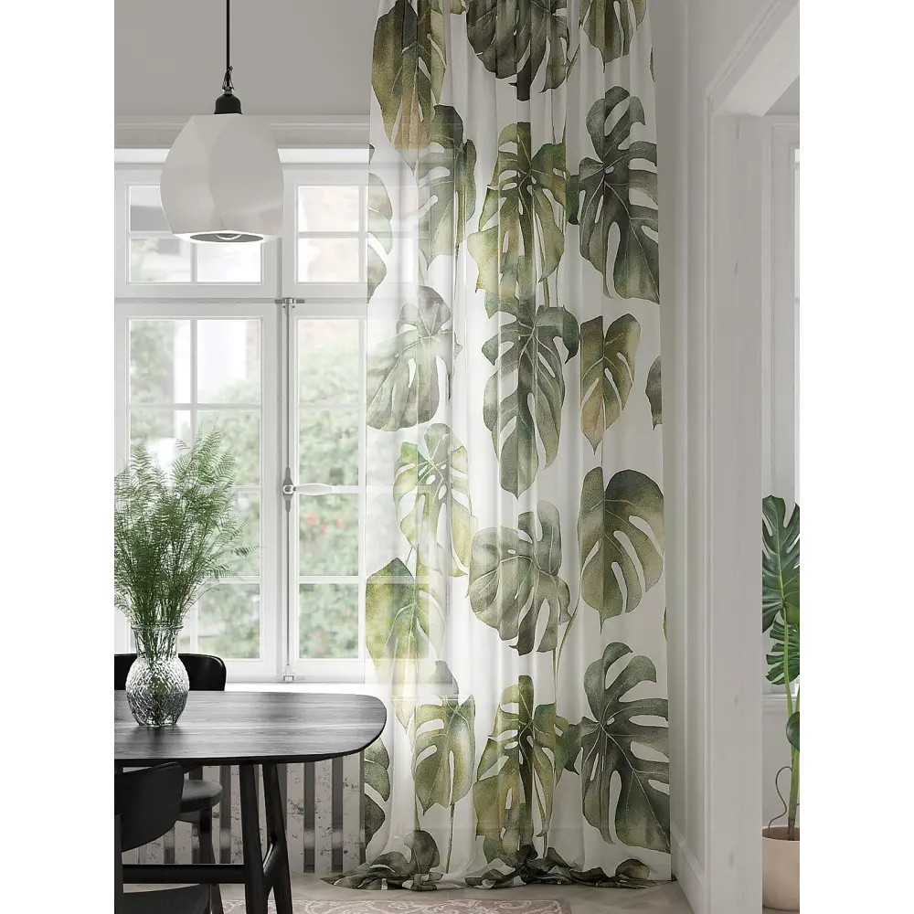 Фото Тюль на шторной ленте Helga хантернис 150x280 см цвет белый Фото Тюль на шторной ленте Helga хантернис 150x280 см цвет белый