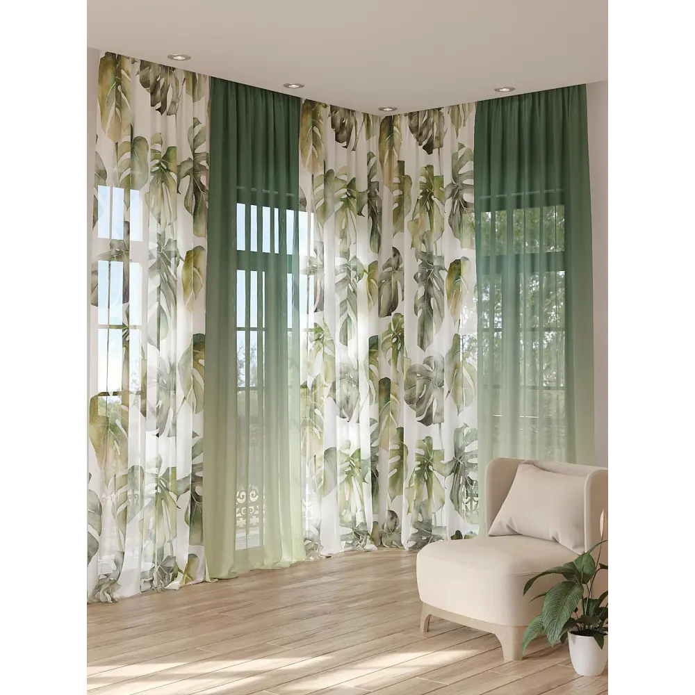 Фото 3 Тюль на шторной ленте Helga хантернис 150x280 см цвет белый Фото 3 Тюль на шторной ленте Helga хантернис 150x280 см цвет белый