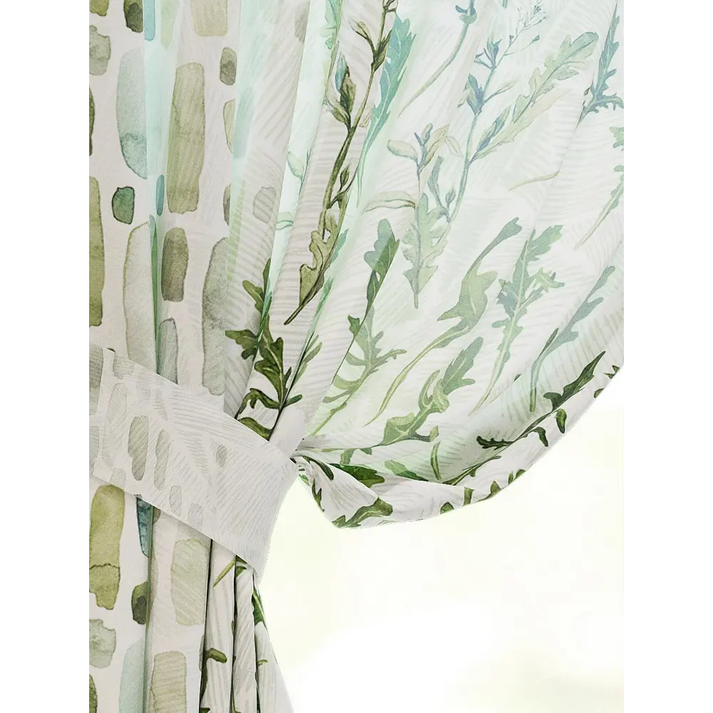 Фото 2 Тюль на шторной ленте для кухни Helga Гринфилд 150x180 см цвет зеленый Фото 2 Тюль на шторной ленте для кухни Helga Гринфилд 150x180 см цвет зеленый