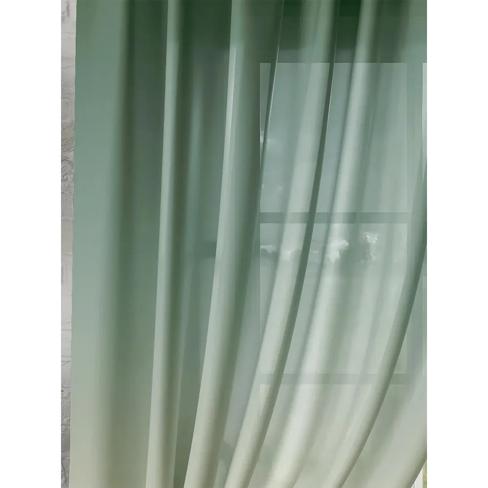 Фото 2 Тюль на шторной ленте для кухни Helga Рамио 150x180 см цвет зеленый Фото 2 Тюль на шторной ленте для кухни Helga Рамио 150x180 см цвет зеленый