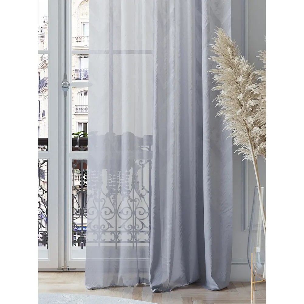 Фото 3 Тюль на шторной ленте Helga Римирфес 150x260 см цвет белый Фото 3 Тюль на шторной ленте Helga Римирфес 150x260 см цвет белый