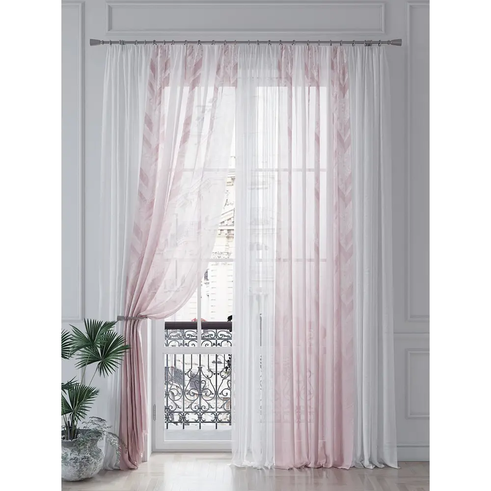 Фото 4 Тюль на шторной ленте Helga Рилофирен 150x260 см цвет белый Фото 4 Тюль на шторной ленте Helga Рилофирен 150x260 см цвет белый