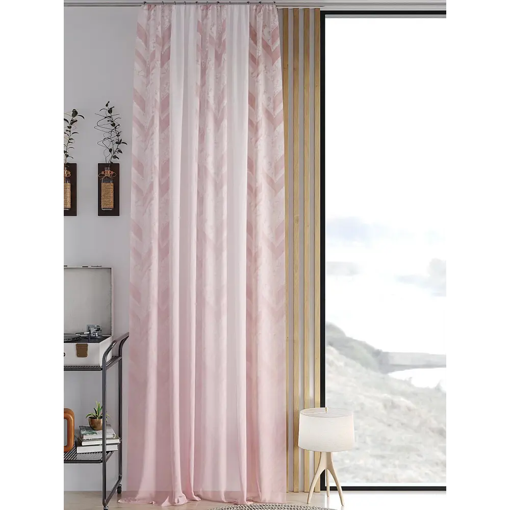 Фото Тюль на шторной ленте Helga Рилофирен 150x260 см цвет белый Фото Тюль на шторной ленте Helga Рилофирен 150x260 см цвет белый