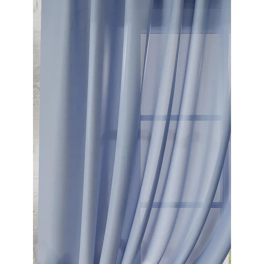 Фото 2 Тюль на шторной ленте для кухни Helga Голда 150x180 см цвет синий Фото 2 Тюль на шторной ленте для кухни Helga Голда 150x180 см цвет синий