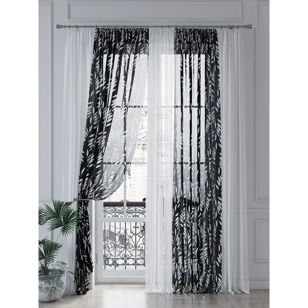 Фото 4 Тюль на шторной ленте Helga Грилорс 150x260 см цвет белый Фото 4 Тюль на шторной ленте Helga Грилорс 150x260 см цвет белый