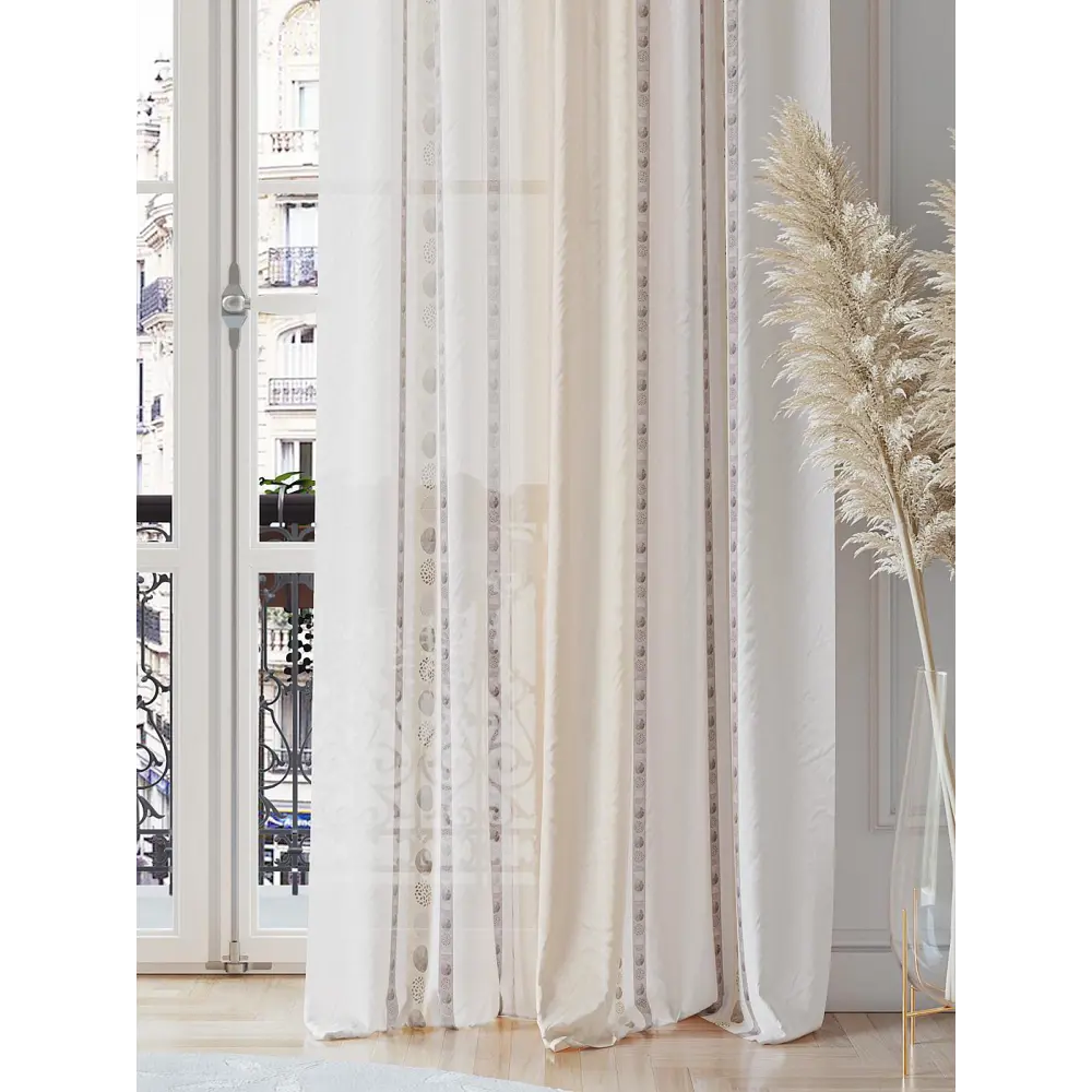 Фото 3 Тюль на шторной ленте Helga Леркмерс 150x260 см цвет белый Фото 3 Тюль на шторной ленте Helga Леркмерс 150x260 см цвет белый