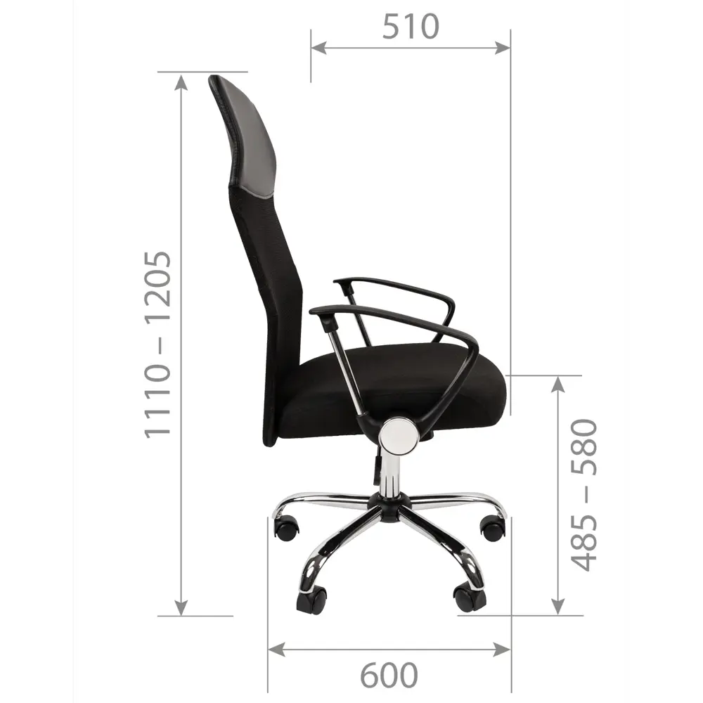 Фото 6 Офисное кресло Chairman Chairman 610 59x111x51 см ткань цвет черный Фото 6 Офисное кресло Chairman Chairman 610 59x111x51 см ткань цвет черный