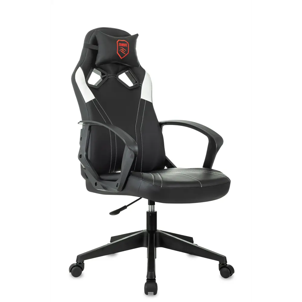 Фото Игровое кресло Zombie 50 57x126x65 см искусственная кожа цвет белый/черный