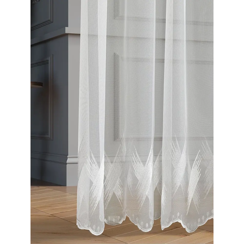 Фото 2 Тюль на шторной ленте Helga Рунаи 300x260 см цвет белый