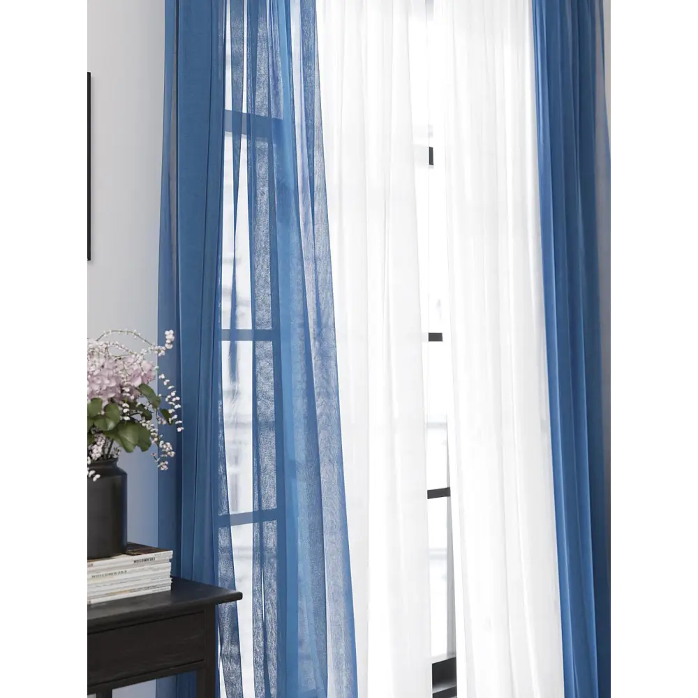 Фото 4 Тюль на шторной ленте Helga хлои 200x280 см цвет синий