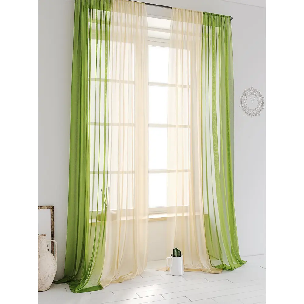 Фото Тюль на шторной ленте Helga хлои HL-123121-260 200x260 см цвет бежевый Фото Тюль на шторной ленте Helga хлои HL-123121-260 200x260 см цвет бежевый