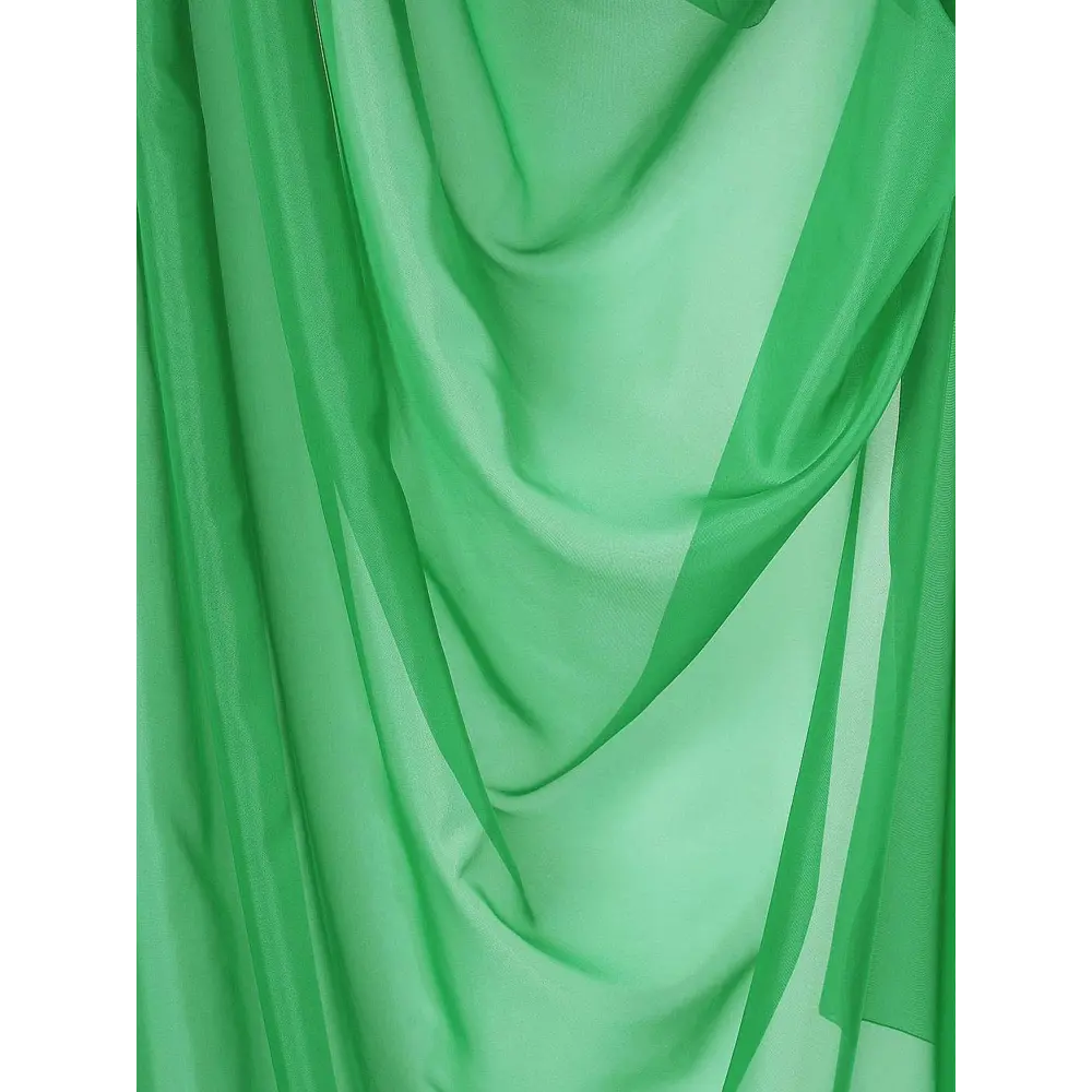 Фото 3 Тюль на шторной ленте для кухни Helga Стим 200x200 см цвет зеленый