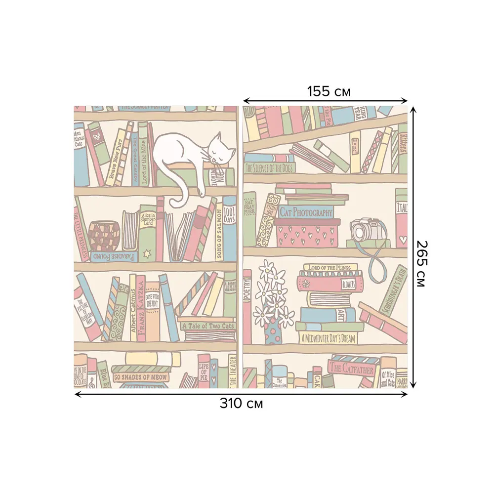 Фото 3 Тюль Joyarty на шторной ленте Сон на книжной полке 310x265 см цвет коричневый Фото 3 Тюль Joyarty на шторной ленте Сон на книжной полке 310x265 см цвет коричневый