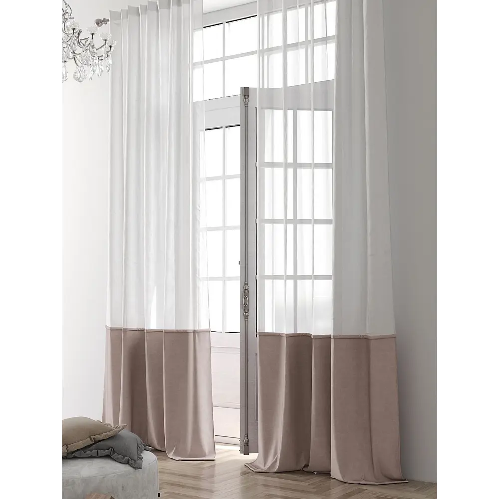 Фото Тюль на шторной ленте Helga Марциан 150x280 см цвет пудровый Фото Тюль на шторной ленте Helga Марциан 150x280 см цвет пудровый