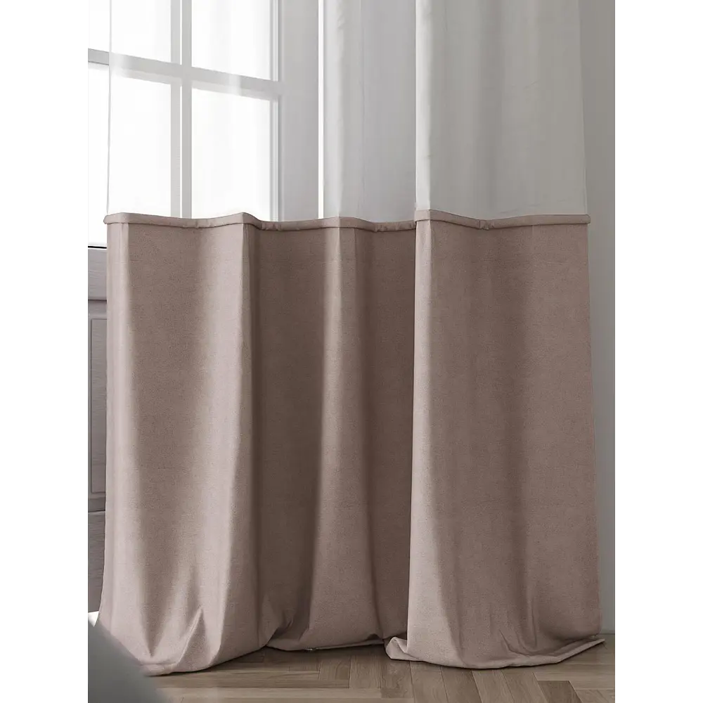 Фото 2 Тюль на шторной ленте Helga Марциан 150x280 см цвет пудровый Фото 2 Тюль на шторной ленте Helga Марциан 150x280 см цвет пудровый