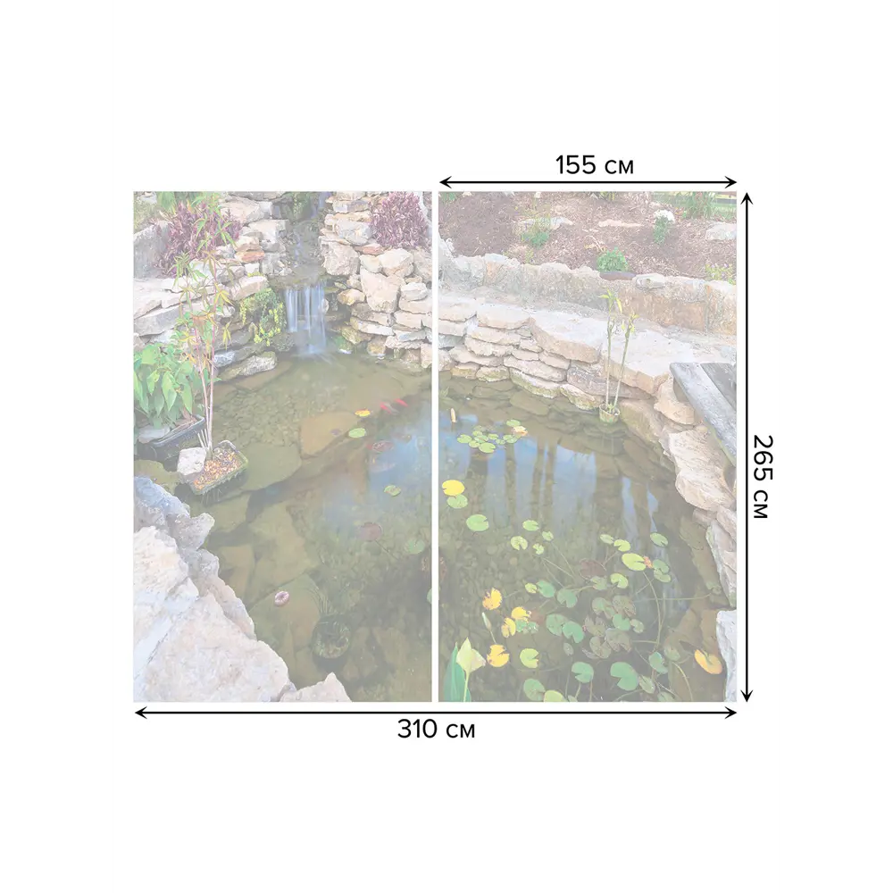 Фото 3 Тюль на шторной ленте Домашний водоём 310x265 см рисунок природный цвет зеленый Фото 3 Тюль на шторной ленте Домашний водоём 310x265 см рисунок природный цвет зеленый