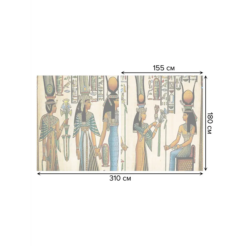 Фото 2 Тюль на шторной ленте для кухни Подношения Фараону 155x180 см цвет коричневый Фото 2 Тюль на шторной ленте для кухни Подношения Фараону 155x180 см цвет коричневый