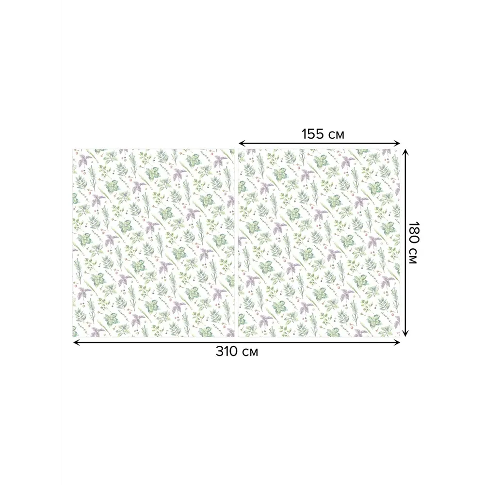 Фото 2 Тюль на шторной ленте для кухни Пряные Травы 155x180 см цвет зеленый Фото 2 Тюль на шторной ленте для кухни Пряные Травы 155x180 см цвет зеленый