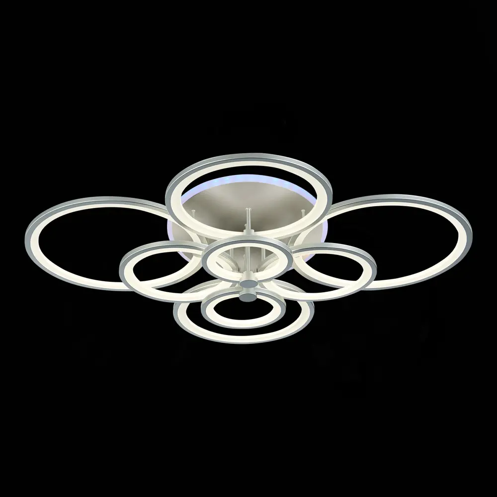 Фото Люстра потолочная светодиодная Alma light Latta 36 м² регулируемый белый свет цвет серый/серебристый Фото Люстра потолочная светодиодная Alma light Latta 36 м² регулируемый белый свет цвет серый/серебристый