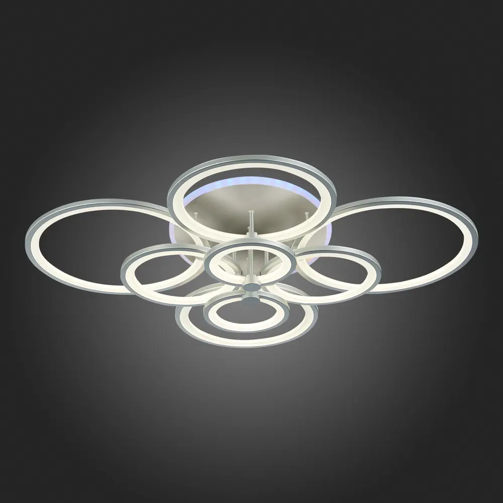 Фото 2 Люстра потолочная светодиодная Alma light Latta 36 м² регулируемый белый свет цвет серый/серебристый Фото 2 Люстра потолочная светодиодная Alma light Latta 36 м² регулируемый белый свет цвет серый/серебристый