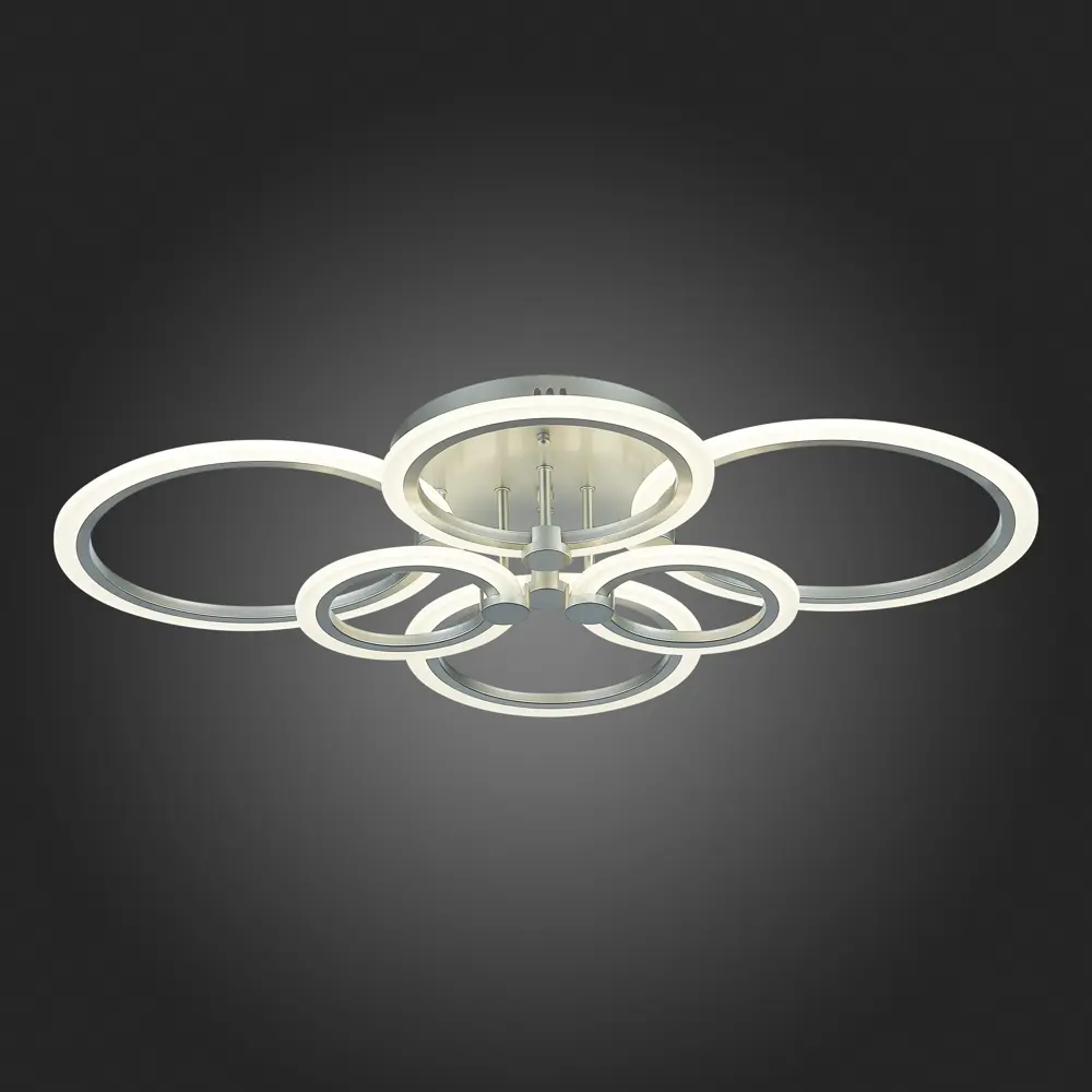 Фото 2 Люстра потолочная светодиодная Alma light Cresso AL5001C132SL 20 м² регулируемый белый свет цвет серый/серебристый Фото 2 Люстра потолочная светодиодная Alma light Cresso AL5001C132SL 20 м² регулируемый белый свет цвет серый/серебристый