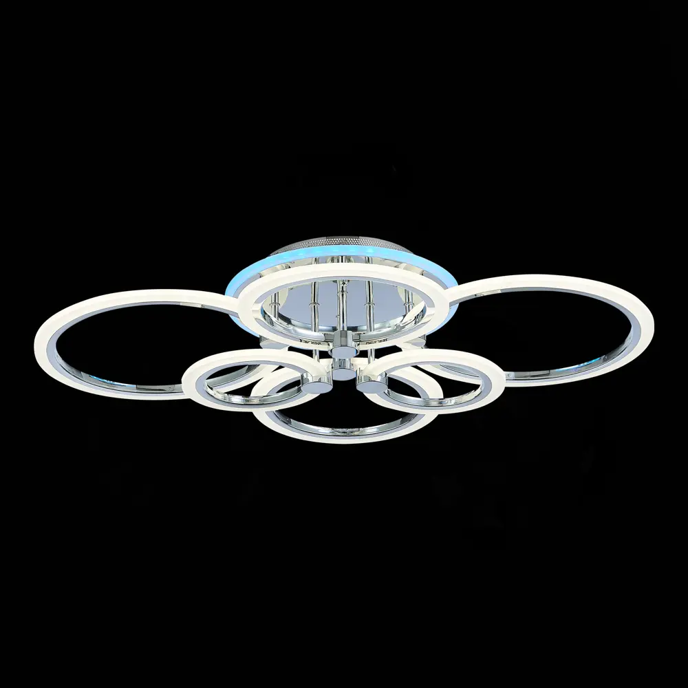 Фото Люстра потолочная светодиодная Alma light Cresso AL5001C132CH-RGB 20 м² регулируемый цвет света RGB цвет серый/серебристый