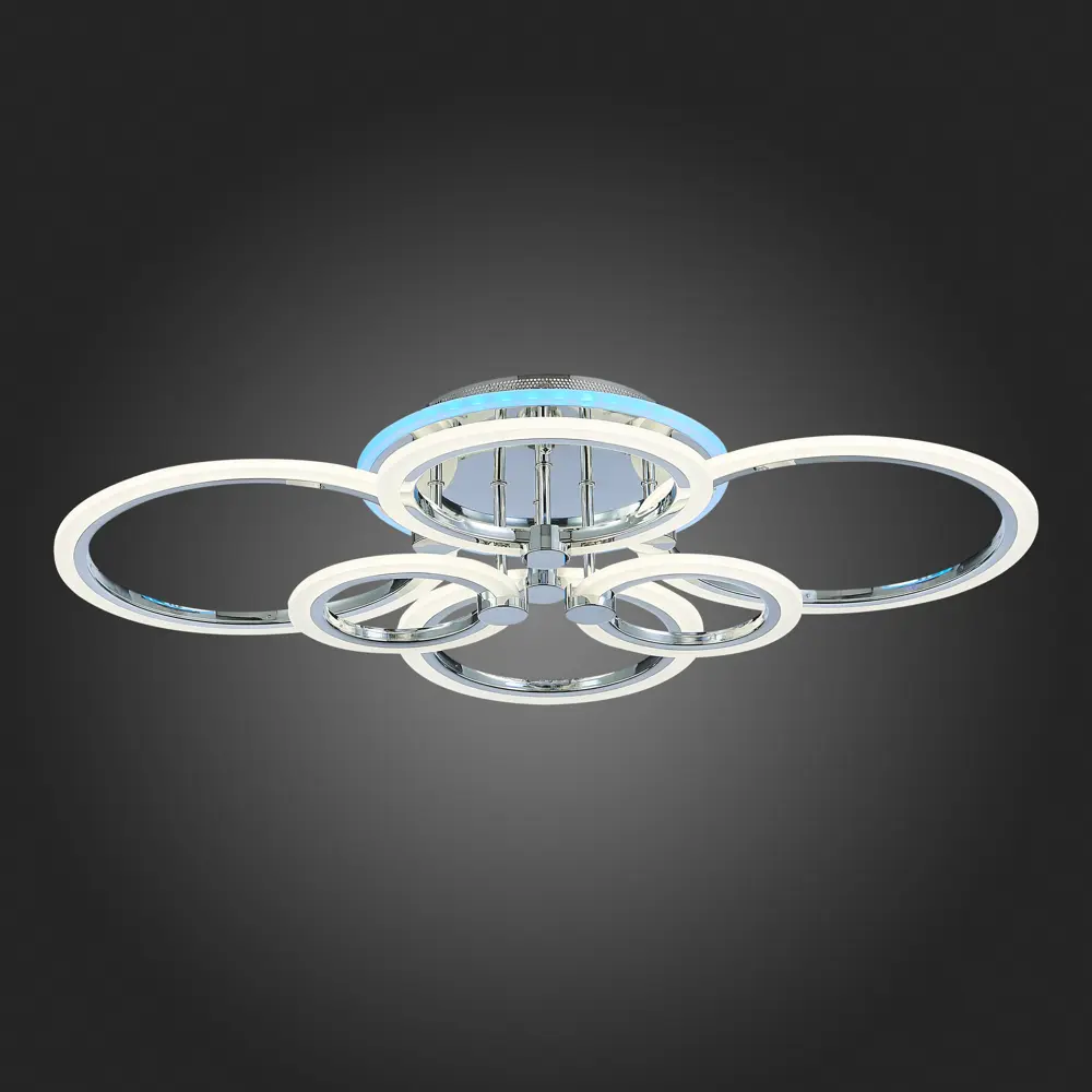 Фото 2 Люстра потолочная светодиодная Alma light Cresso AL5001C132CH-RGB 20 м² регулируемый цвет света RGB цвет серый/серебристый