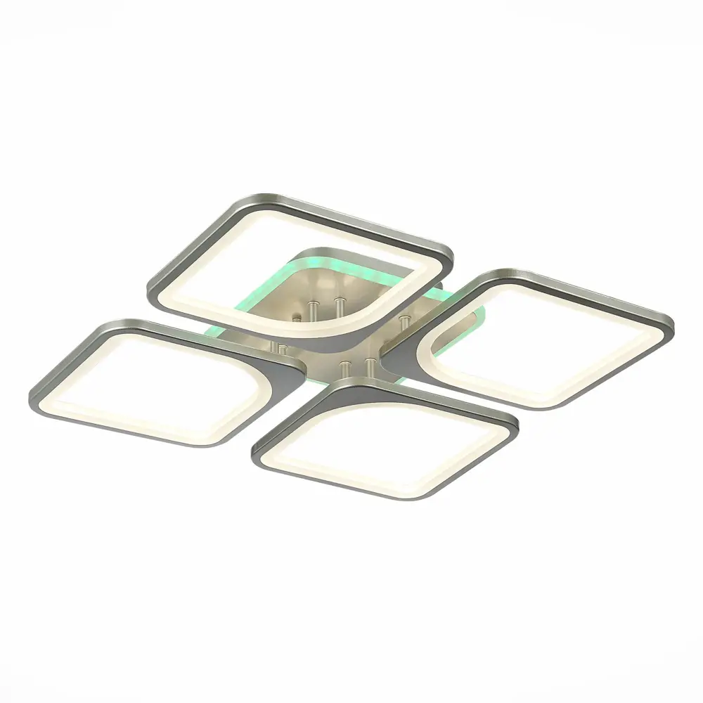 Фото Люстра потолочная светодиодная Alma light Esso AL5002C136SL-RGB 20 м² регулируемый цвет света RGB цвет серый/серебристый Фото Люстра потолочная светодиодная Alma light Esso AL5002C136SL-RGB 20 м² регулируемый цвет света RGB цвет серый/серебристый