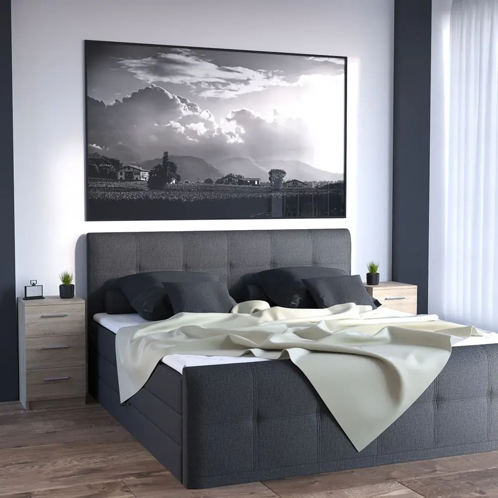Фото 4 Тумба прикроватная Vision 37x66x35 см 3 ящика дсп цвет дуб светлый Фото 4 Тумба прикроватная Vision 37x66x35 см 3 ящика дсп цвет дуб светлый
