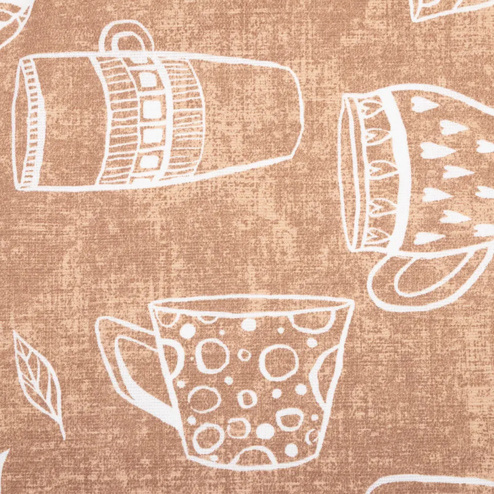 Фото 4 Штора на шторной ленте Доляна Cup of tea 180x150 см цвет коричневый Фото 4 Штора на шторной ленте Доляна Cup of tea 180x150 см цвет коричневый