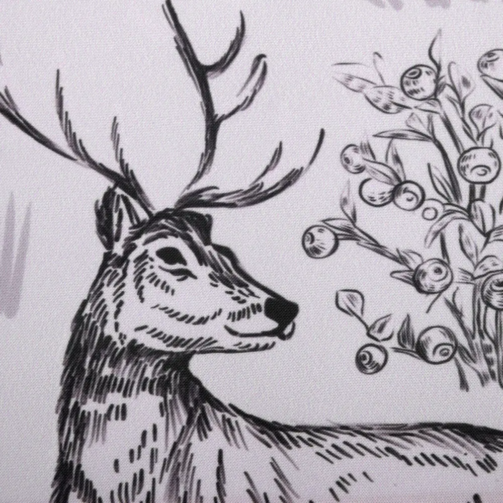 Фото Штора на шторной ленте Этель Сказочный лес 145x260 см цвет бежевый