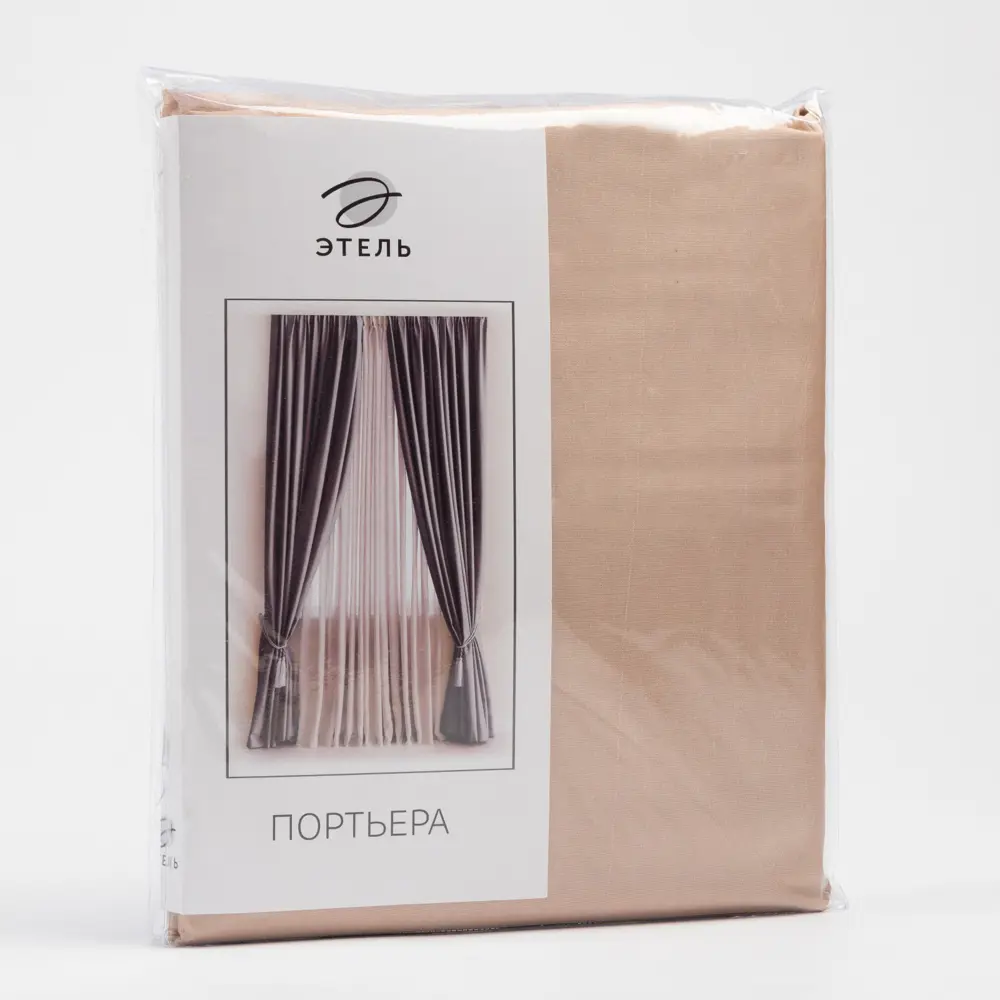 Фото 5 Штора на шторной ленте Этель 200x250 см цвет бежевый Фото 5 Штора на шторной ленте Этель 200x250 см цвет бежевый