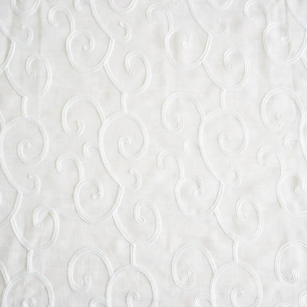 Фото 3 Тюль на шторной ленте Witerra с вышивкой Вензель 150x275 см цвет белый Фото 3 Тюль на шторной ленте Witerra с вышивкой Вензель 150x275 см цвет белый