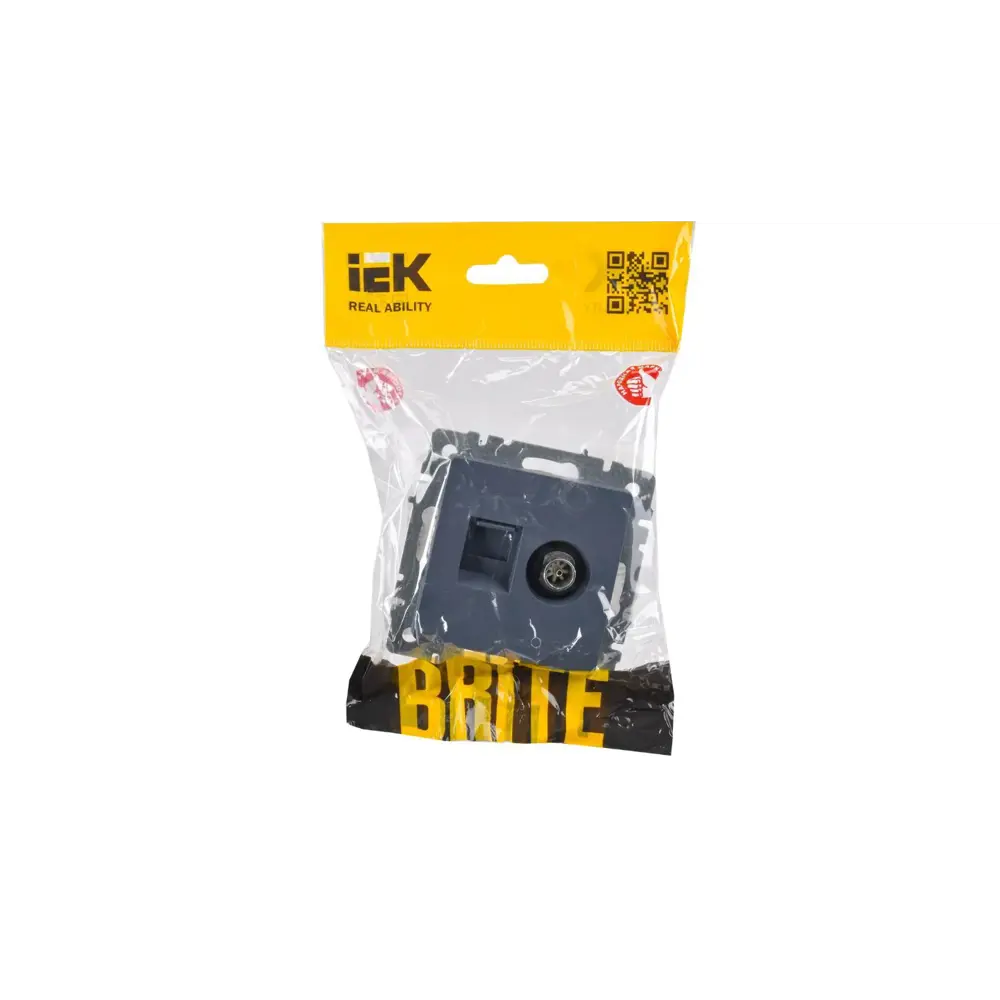 Фото 4 Розетка TV двойная встраиваемая IEK Brite РТВ/РК12-БрМ цвет маренго Фото 4 Розетка TV двойная встраиваемая IEK Brite РТВ/РК12-БрМ цвет маренго