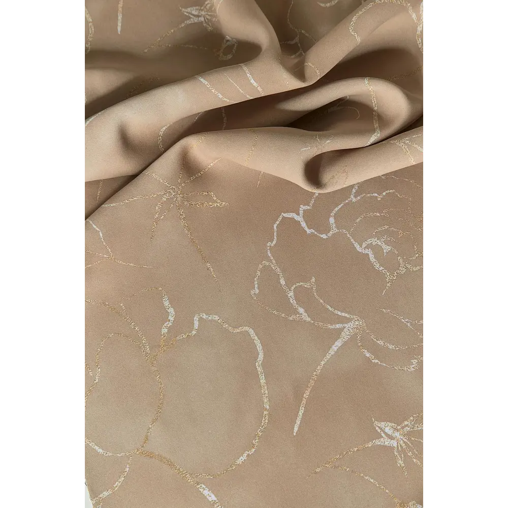 Фото 2 Комплект штор на шторной ленте блэкаут Helga Мариоса 150x260 см цвет коричневый