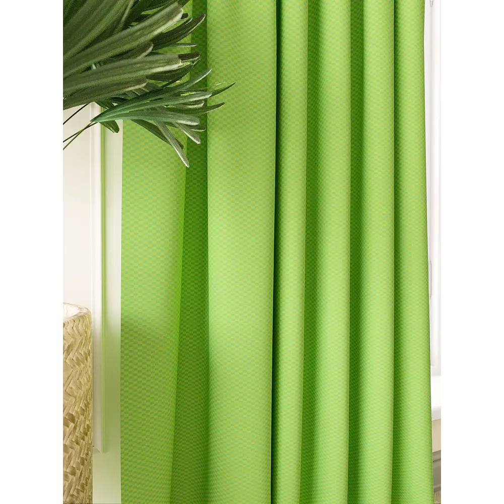 Фото 2 Комплект штор на шторной ленте блэкаут Helga Лайром 150x260 см цвет зеленый