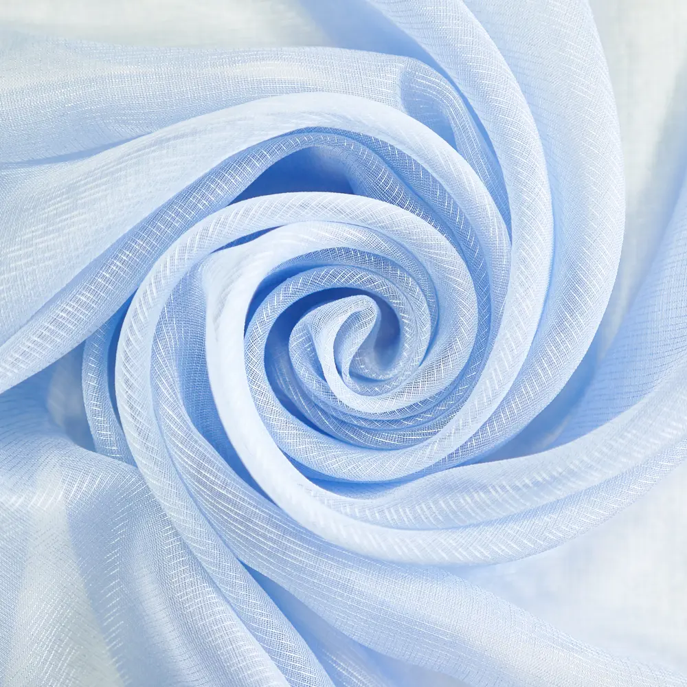 Фото 4 Тюль на шторной ленте Witerra глянец 150x275 см цвет голубой
