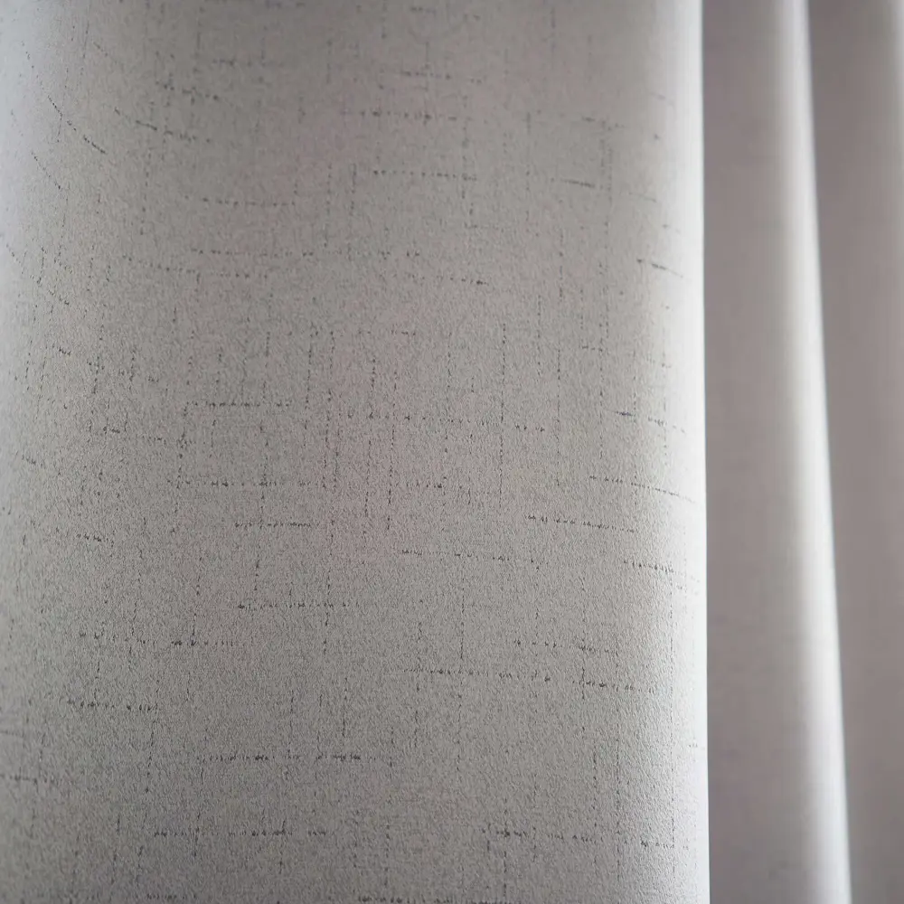 Фото 4 Комплект штор на шторной ленте Witerra однотонный 135x260 см цвет серебро