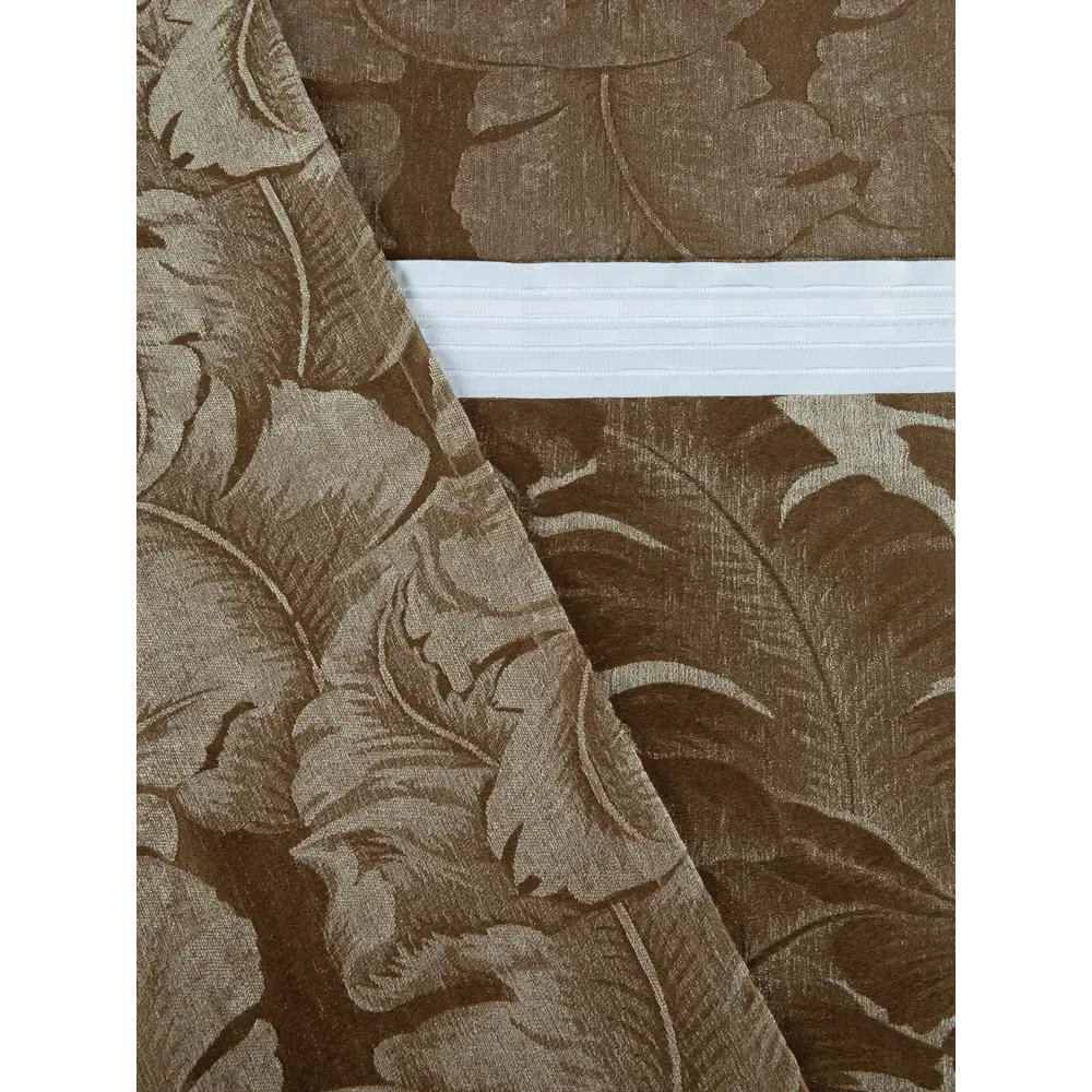 Фото 4 Штора на шторной ленте ТД Текстиль Шенил 200x270 см цвет коричневый Фото 4 Штора на шторной ленте ТД Текстиль Шенил 200x270 см цвет коричневый