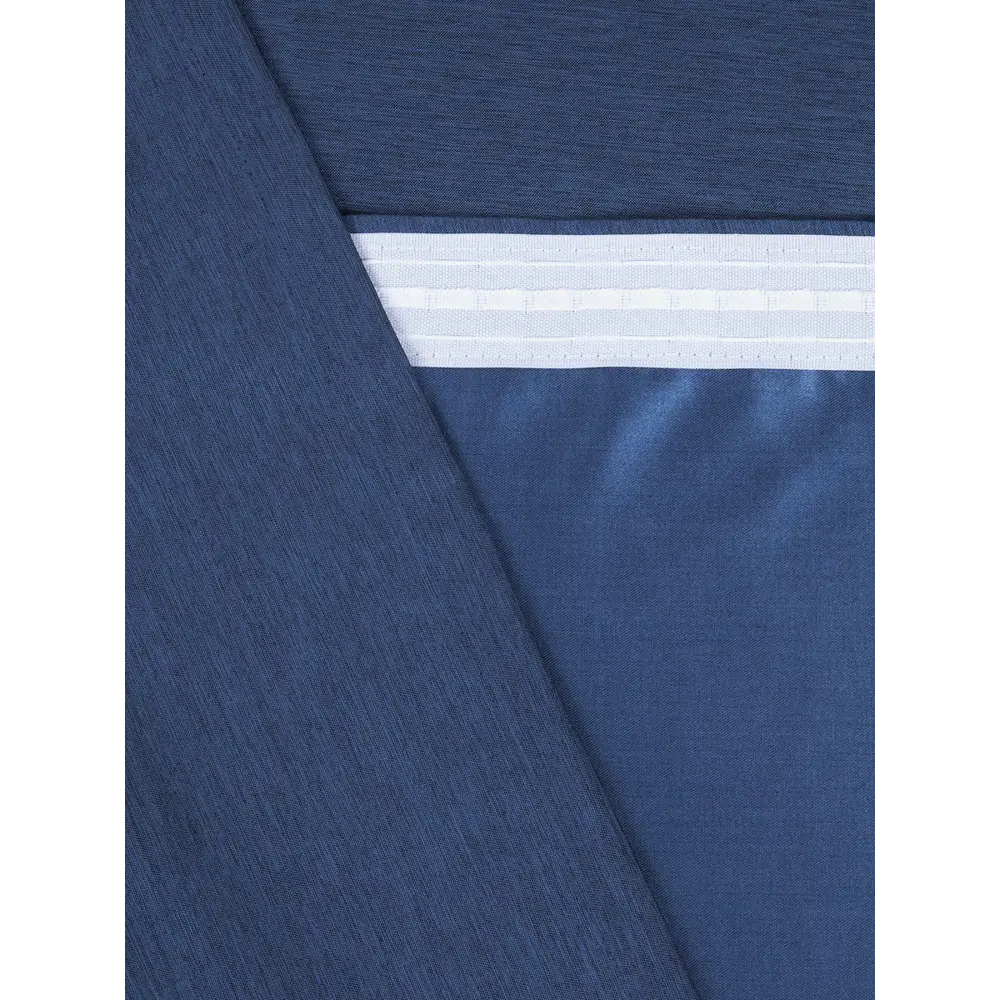 Фото 2 Штора на шторной ленте ТД Текстиль Меланж 200x270 см цвет синий Фото 2 Штора на шторной ленте ТД Текстиль Меланж 200x270 см цвет синий