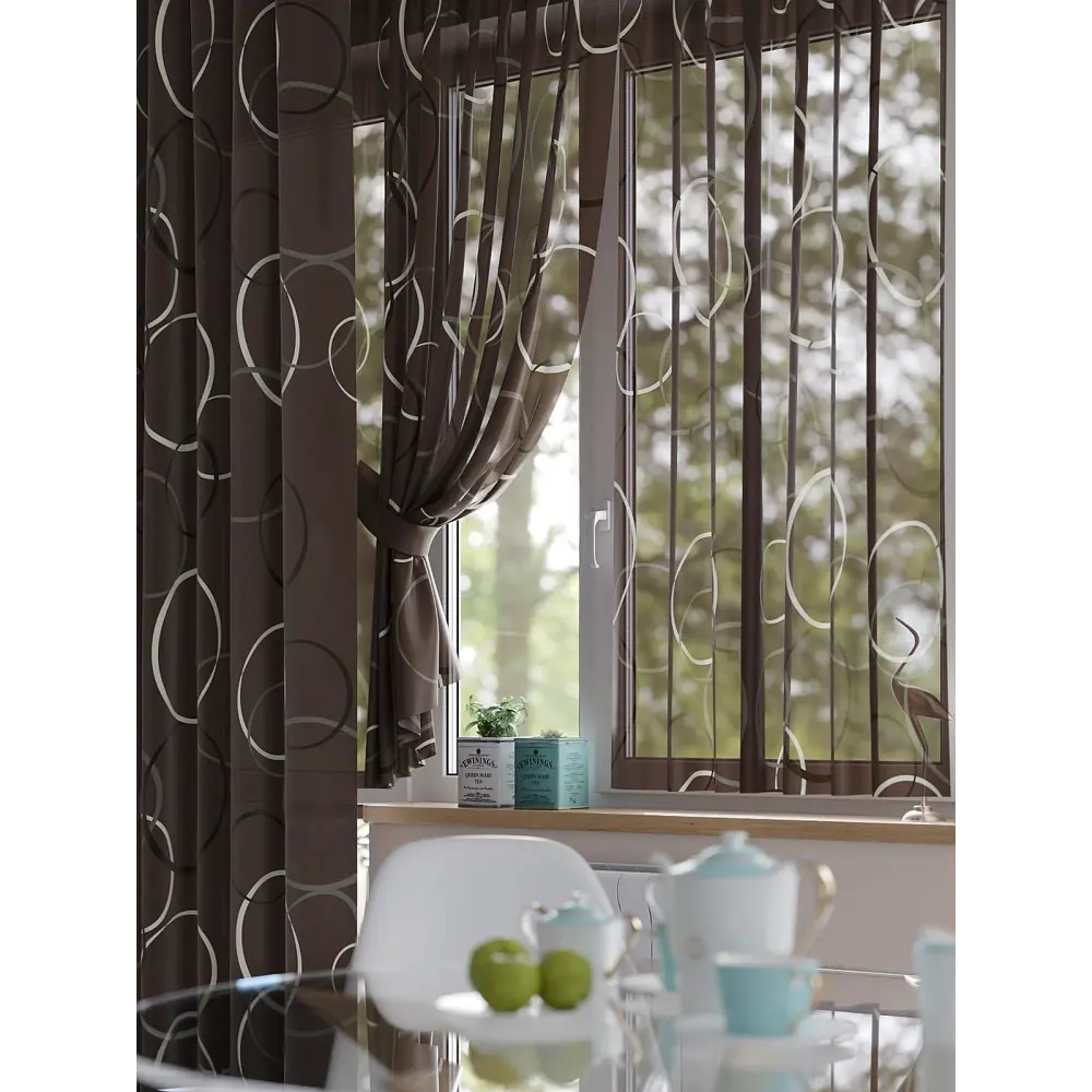 Фото 3 Штора на шторной ленте Helga Шорминарс 240x150 см цвет бежевый