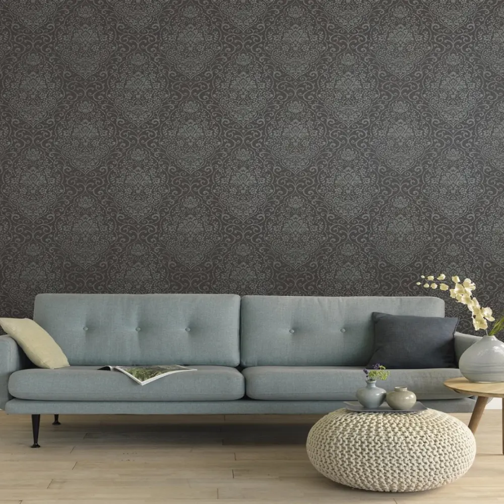 Фото 2 Обои флизелиновые Rasch Textil Nubia черные 0.53 м O85166 Фото 2 Обои флизелиновые Rasch Textil Nubia черные 0.53 м O85166
