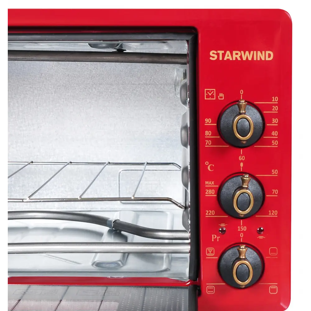 Фото 6 Электропечь 1300 Вт Starwind 1485422 51.7x32x42.5 см цвет бордовый Фото 6 Электропечь 1300 Вт Starwind 1485422 51.7x32x42.5 см цвет бордовый