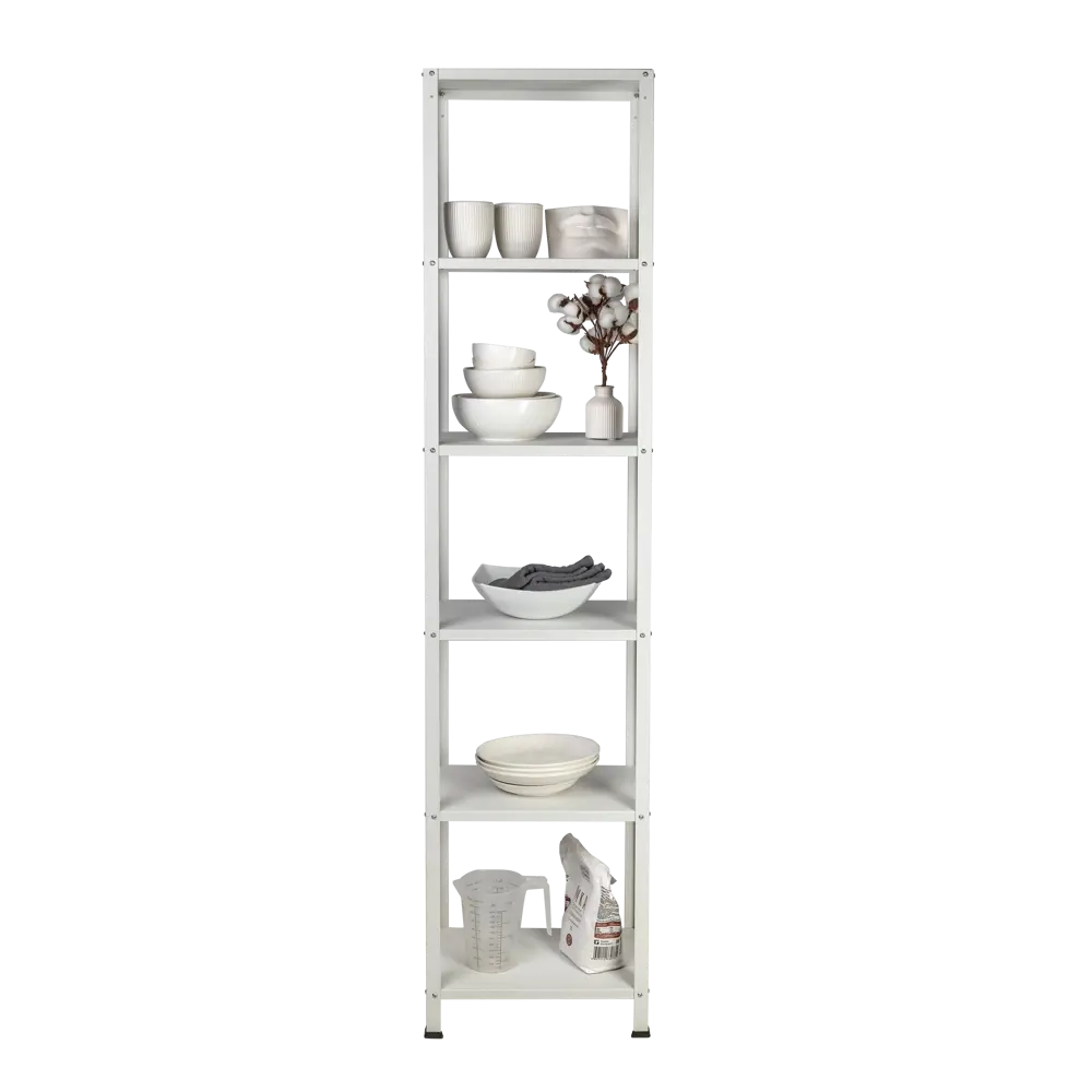 Фото 2 Стеллаж металлический Veranda Жираф XXL 40x183x27 см нагрузка до 20 кг оцинкованная сталь цвет белый Фото 2 Стеллаж металлический Veranda Жираф XXL 40x183x27 см нагрузка до 20 кг оцинкованная сталь цвет белый