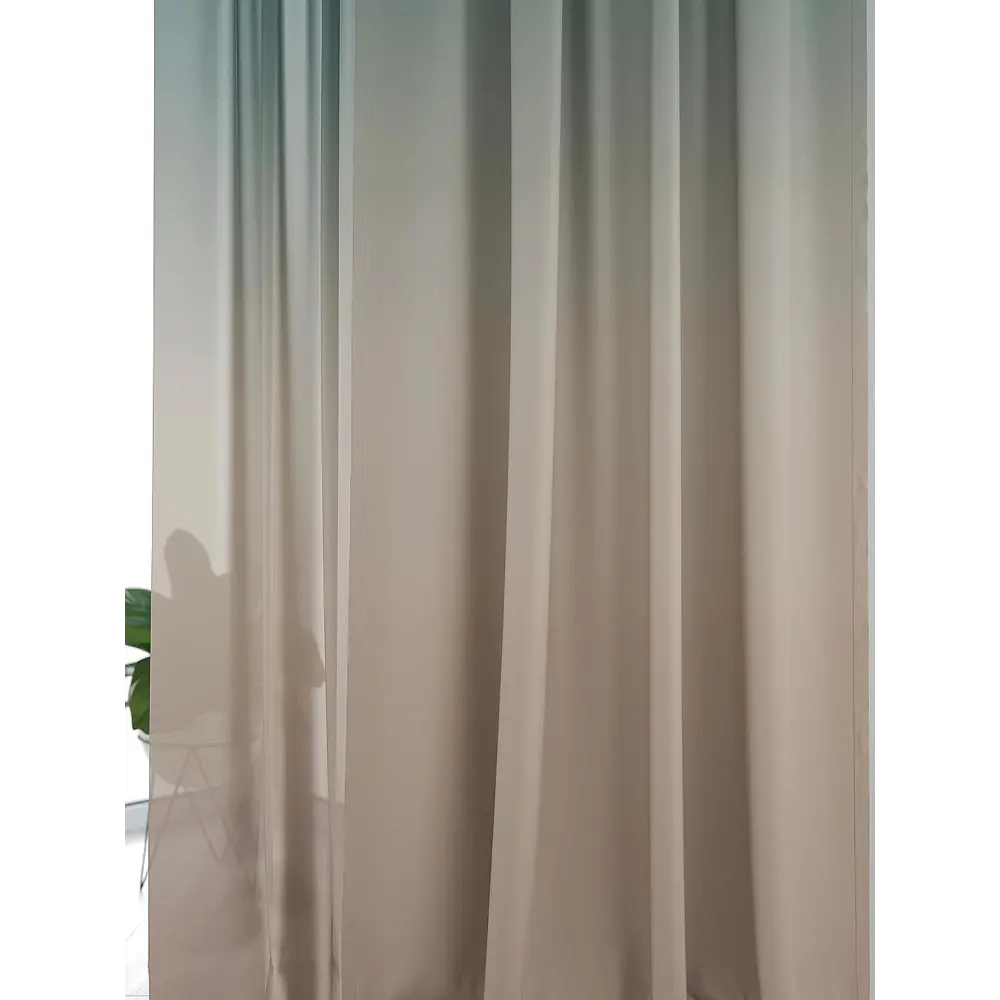 Фото 2 Комплект штор на шторной ленте AT Home Фенекис 150x250 см цвет бежевый Фото 2 Комплект штор на шторной ленте AT Home Фенекис 150x250 см цвет бежевый