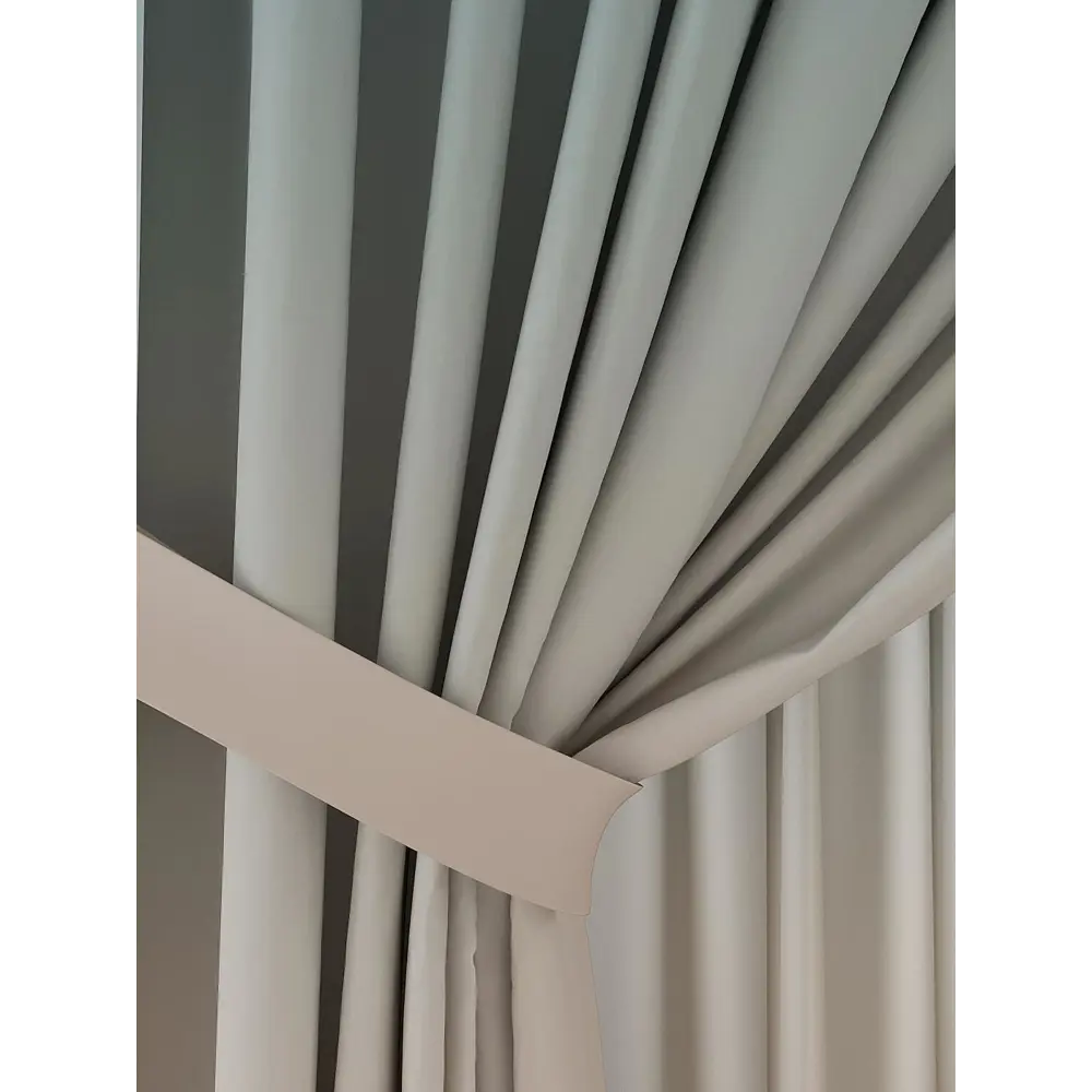 Фото 4 Комплект штор на шторной ленте AT Home Фенекис 150x250 см цвет бежевый Фото 4 Комплект штор на шторной ленте AT Home Фенекис 150x250 см цвет бежевый