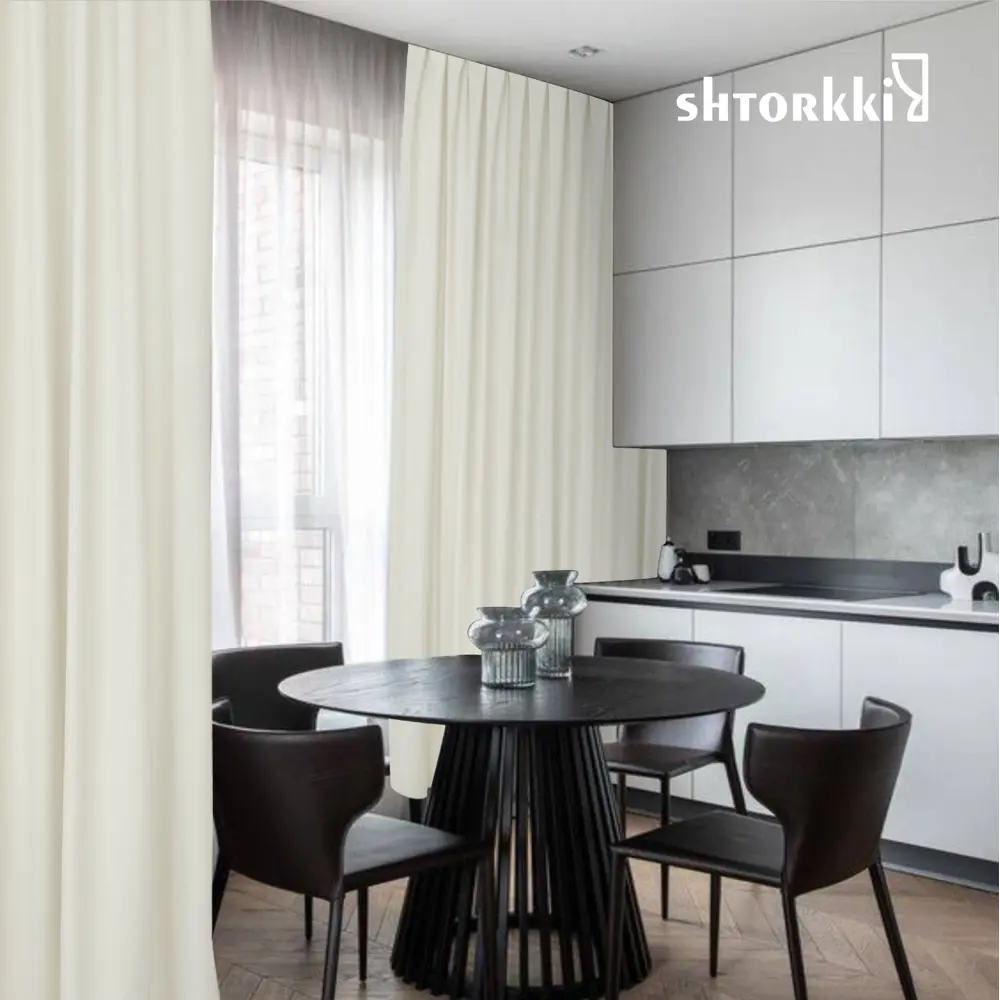 Фото 6 Комплект штор Shtorkki бархат Ivory 100x254 см 2 шт