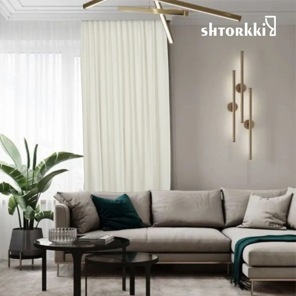 Фото 9 Комплект штор Shtorkki бархат Ivory 100x254 см 2 шт