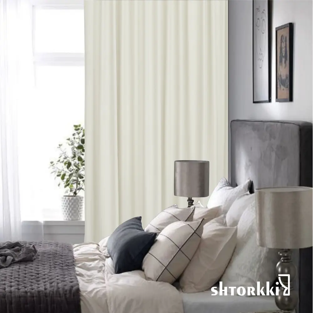 Фото 12 Комплект штор Shtorkki бархат Ivory 100x254 см 2 шт